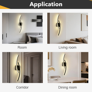 Đèn ngủ hiện đại tối giản Phòng ngủ sáng tạo Phòng khách Đèn LED Bắc Âu siêu sáng Đèn tường nền lối đi - Product Image 4