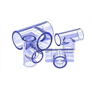 1/2''-8'' <strong>3</strong> <strong>Inch</strong> 4 <strong>Inch</strong> <strong>3</strong> Way <strong>PVC</strong> <strong>Tee</strong> 20mm-225mm Clear Transparent <strong>PVC</strong> Pipe Fittings <strong>Tee</strong> - Product Image 5