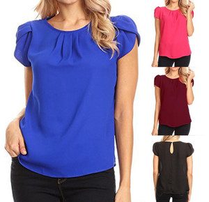Nouvelle Arrivée Femme : Blouse Plissée Élégante Sans Manches Unie pour Vacances, Style Décontracté - Product Image 4