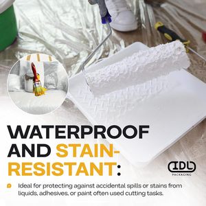 Film plastique transparent LDPE 4 mil 20' x 50' pour peinture et construction en rouleau - Product Image 4
