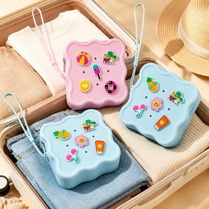 Sac de rangement en silicone à fermeture éclair, polyvalent, mignon, moderne et minimaliste, idéal pour les voyages en extérieur – Sac en maille de silicone DIY tendance - Product Image 1