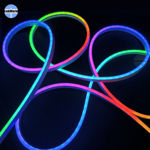 Bande lumineuse néon RGB flexible <span class=keywords><strong>12V</strong></span> 24V numérique RGBIC adressable, contrôle par application, étanche, décoration de chambre à coucher, extérieur, bande néon intelligente - Product Image 3