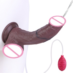 New Style Realistic Squirting Double Layer <b>Dildo</b> Ejaculating Squirting Penis Adult Strong Suction Cup Sex Toys for Adult - Product Image 1