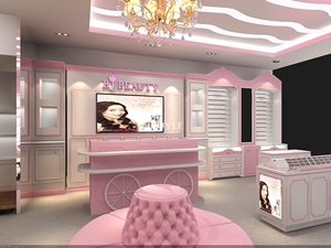 Bán lẻ gỗ cửa hàng mỹ phẩm hiển thị Kệ trang điểm đứng Showcase hiển thị trường hợp - Product Image 6