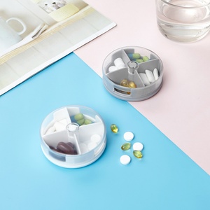 Portable Four Compartment Mini Pill Medicine <b>Storage</b> <b>Box</b> Plastic for Home Office Travel for Food <b>Kitchen</b> <b>Storage</b> - Product Image 2