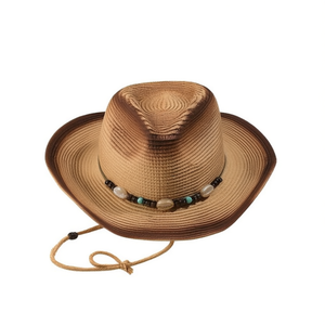 Sombrero Vaquero Angelina 56-58cm con Bordado de Cuentas, Estilo Casual de Playa, Unisex, Primavera Verano - Product Image 3