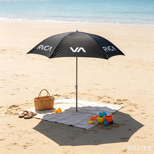 <span class=keywords><strong>Ombrellone</strong></span> da <span class=keywords><strong>Spiaggia</strong></span> Portatile da 36 Pollici, Colore Nero, Promozionale con Stampa Logo - Product Image 1