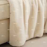 Plaid double face en fausse fourrure moelleuse et luxueuse 750 GSM, ultra doux, pour l'hiver, 100% polyester, réversible, type Minky