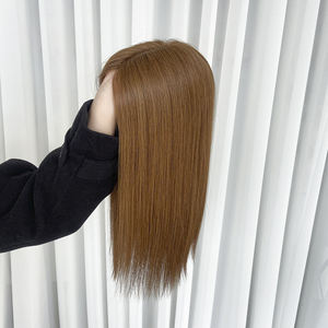 Listo para Enviar, Topper de Cabello Humano con Base de Seda de Doble Trama de 6.5x7 para Cabello Fino, Color Castaño Claro, Topper de Cabello Humano con Parte Superior de Seda para Mujer - Product Image 5