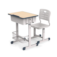 Ensemble de chaises de bureau pour étudiant moderne Ensemble de chaises de table d'école pour une place Environnement et sécurité Ensemble de chaises de bureau pour école en métal