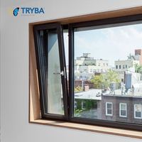 Meilleure vente personnalisée UPVC fenêtre étanche Europe Swing Style cadre en alliage d'aluminium persienne d'écran magnétique en acier inoxydable