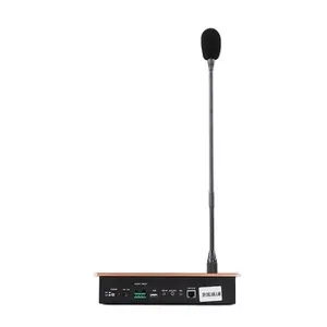 Sistem Pa mikrofon konferensi meja sistem Real-time siaran kendali jarak jauh stasiun panggilan Gooseneck IP mikrofon Paging jaringan