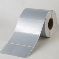 Étiquette 3D mate en papier PET argenté, adhésif puissant, code-barres, imperméable, résistante à l'huile, résistante à la déchirure, pour l'agriculture, fruits, œufs, riz