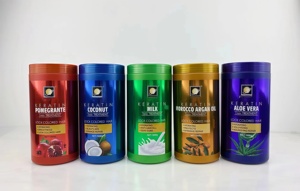 Productos para el Cuidado del <span class=keywords><strong>Cabello</strong></span> con Extracto de Granada Roja, Tratamiento Suavizante y Fortalecedor de Raíces, Mascarilla Capilar de Queratina Anti-Rotura - Product Image 6