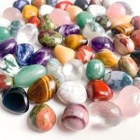Cristaux naturels de guérison de 15-20 mm, 100 g/sac, quartz rose, améthyste, œil de tigre, pierres polies et roulées pour remplissage de vase, décoration d'aquarium