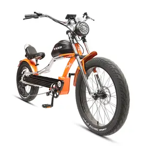 TXED新デザインビーチバイク26インチファットタイヤスタイル電動バイク500Wクルーザーバイク