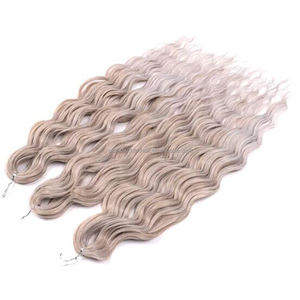 Anna sciolta onda profonda Manasi <span class=keywords><strong>Remy</strong></span> fasci di capelli Super lunghi capelli sintetici riccio uncinetto capelli sintetici - Product Image 5