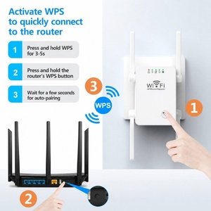 Extensor WiFi <span class=keywords><strong>de</strong></span> 4 Antenas y 300M, Repetidor <span class=keywords><strong>de</strong></span> Señal Inalámbrica para Router Doméstico, Enchufe US/EU, <span class=keywords><strong>Amplificador</strong></span> <span class=keywords><strong>de</strong></span> Señal WiFi - Product Image 4