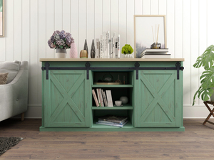 Kinmade Mini armoire <span class=keywords><strong>coulissante</strong></span> Kit de quincaillerie pour <span class=keywords><strong>porte</strong></span> de grange-Wagon Design Roller, s'<span class=keywords><strong>applique</strong></span> pour fenêtre TV Stand Closet - Product Image 3