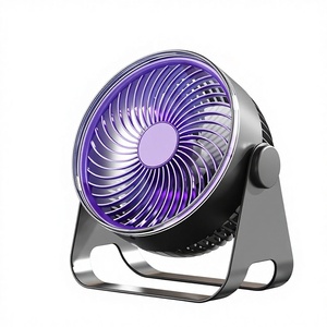 Novo Ventilador de 3 Lâminas para Uso Doméstico, Montado na Parede, para Dormitórios e Escritórios, com Iluminação Ambiente, Recarregável e Portátil - Product Image 1