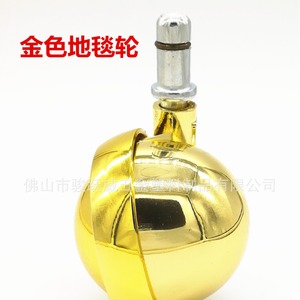 Gold Alloy Furniture Casters 2.5 Inch Spherical Metal <b>Wheels</b> With Plain Bearing For Carpet Use - Product Image 2
