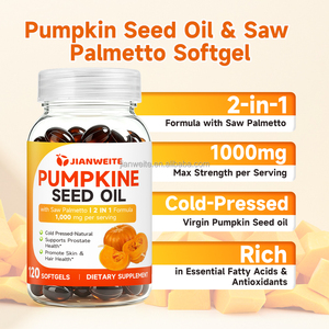 Capsule di Olio di Semi di Zucca OEM, Formula 2-in-1 con Saw Palmetto, Pressato a Freddo, Naturale, Supporta la Salute della Prostata, della Pelle e dei Capelli - Product Image 3