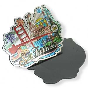 Aimants de réfrigérateur 3D personnalisés en aluminium avec impression Souvenir Dubaï San Francisco, en promotion - Product Image 5