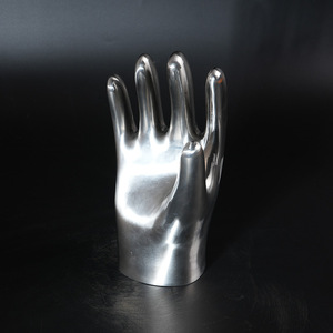 Stainless Steel Hand Sculpture Decorative Ornament Office Home Minimalist Design Irregular Shape Single Piece Package - Product Image 1