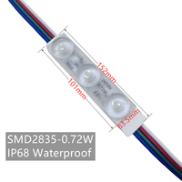 Module Led RVB de haute qualité DC12v 3leds 0.72W IP68 SMD 2835 Module LED à ultrasons lumière CE canal Blister lettres publicité