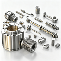 Pièces métalliques en acier inoxydable usinées CNC de précision sur mesure à 5 axes, usinage CNC, fraisage, petites pièces en aluminium