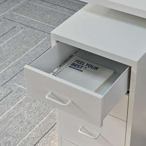 Archivador Nórdico de 4 Cajones, Mueble de Oficina, Mueble <span class=keywords><strong>para</strong></span> Debajo del <span class=keywords><strong>Escritorio</strong></span>, Mueble <span class=keywords><strong>para</strong></span> Sala de Estar <span class=keywords><strong>con</strong></span> <span class=keywords><strong>Ruedas</strong></span> - Product Image 5