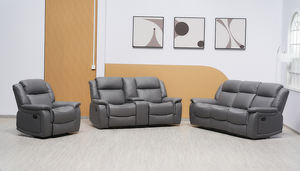 Set furnitur ruang tamu, Modern kulit Manual 3 + 2 + 1 kursi Sofa Film Home Theater mewah bagian Sofa - Product Image 5