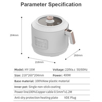 Cuisinière à pression électrique multifonctionnelle antiadhésive HY pour la maison, mini-cuisinière à pression