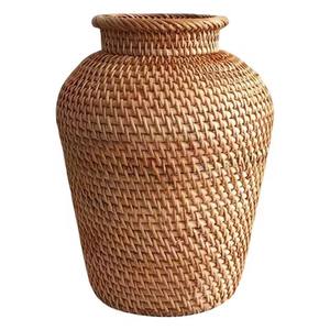 Rattan Vases Living Room <strong>Drop</strong> Home Decoration Dried Flower Arrangement <strong>Table</strong> Decoration Vase Lace Fruit Bowl Glass Vase - Product Image 2
