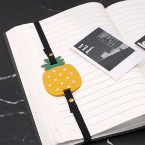 Elastic PU Leather Fruit <b>Bookmark</b> Book Lover Reading <b>Gifts</b> Cute Corner Page Book Marks for Teachers Students - Product Image 3