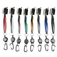 Accessoire de golf de haute qualité et en stock: brosse de nettoyage double face, vente directe à l'usine et vente en gros.