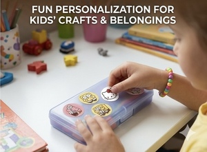 Rouleau d'autocollants mignons de 25 mm, autocollants esthétiques ronds pour enfants, pour le bricolage, le journaling, le scrapbooking, imperméables, sans résidus, 500 pièces - Product Image 3