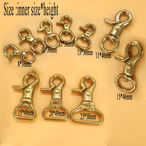 Alta qualidade Latão Bag Fechos lagosta Swivel snap mosquetão Trigger Clips Fastener <span class=keywords><strong>Gripper</strong></span> Solid Brass Snap Hook - Product Image 5