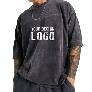 Camisetas de Hombre Extra Grandes de Algodón 100% Lavado Estilo Vintage, Camisetas con Estampado Personalizado, Hombros Caídos, Tallas Grandes - Product Image 2