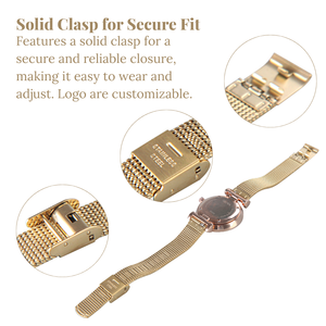 Dây đồng hồ Milanese khắc logo tùy chỉnh 14mm, chất liệu thép không gỉ 316L, dành cho đồng hồ thông minh Samsung, Huawei, Xiaomi và đồng hồ cổ điển - Product Image 4
