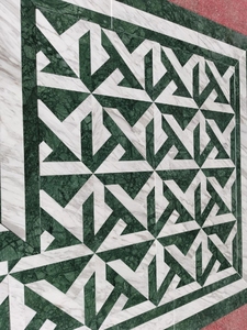 Mới sang trọng sảnh khách sạn sàn tường trang trí Gạo Hình Khảm màu xanh đậm và volakas bằng đá cẩm thạch trắng mô hình Gạch Mosaic - Product Image 6