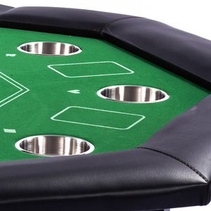 Meja Poker Texas Hold Em Lipat untuk 8 Orang, Dirancang Khusus untuk Ruang Kartu dan Poker, Praktis - Product Image 6