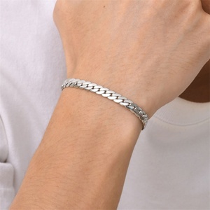 Fashion Fine Jewelry Link Chain Bracelet <b>Mens</b> Stainless Steel Cubans Chain Bracelet for Wedding Trendy Punk Style Unisex - Product Image 4