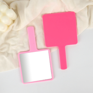 Tùy Chỉnh Mô Hình In Ấn Nhiều Màu Mỹ Phẩm Nhựa Cầm Tay Beauty Salon Vuông Cầm Tay Gương Tay Với Xử Lý - Product Image 5