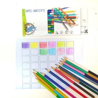 Boîte de 12 crayons de couleur à double tête, haute qualité, pour l'école, la peinture, le bureau, les cadeaux d'art, promotion