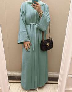 Abayas L-31 Talla XXL, Ropa de Dubái, Color Sólido, Kaftán Sencillo y Modesto, Poliéster Islámico, Largo hasta el Suelo, Corte Holgado, Elegante - Product Image 3