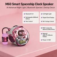 Dernier haut-parleur intelligent M60 AI avec alarme, design créatif en forme de vaisseau spatial pour ordinateur de bureau