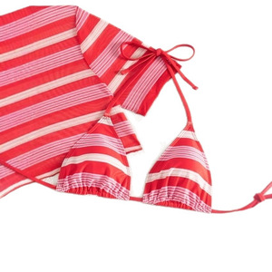 Round neck striped Korean style trendy loose Hong Kong style versatile casual <b>bikini</b> <b>3</b>-<b>piece</b> <b>set</b> - Product Image 5