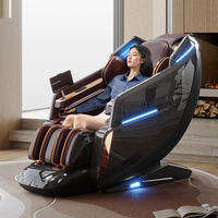 Fauteuil de massage haut de gamme 4D PRO, zéro gravité, massage complet du corps, shiatsu, inclinable, mains libres, contrôle par IA, airbag, massage des pieds et des mollets, chaud