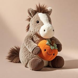 Nuovi Prodotti Simpatici Personalizzazione Popolare Ingrosso <span class=keywords><strong>Peluche</strong></span> Animali Super Morbidi Cavalli Mascotte di Capodanno - Product Image 5